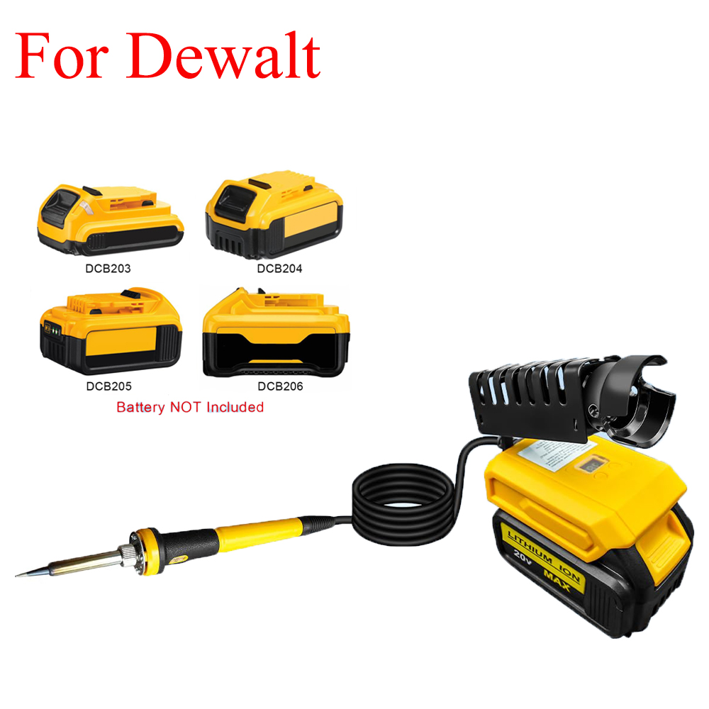 Power Tools Battery Repair - ポータブルはんだごてキット、Dewalt 20Vバッテリー対応、60Wコードレス電気はんだごてツール、DIY家庭修理用