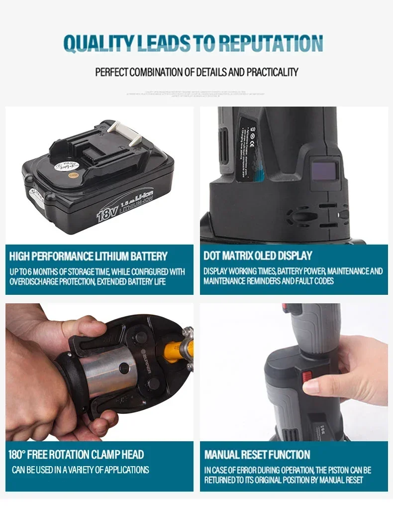 Power Tools Cordless - 2026年/サンプル提供可能 Zupper PZ-1930 油圧式プレス機 電動銅工具 配管プレス工具