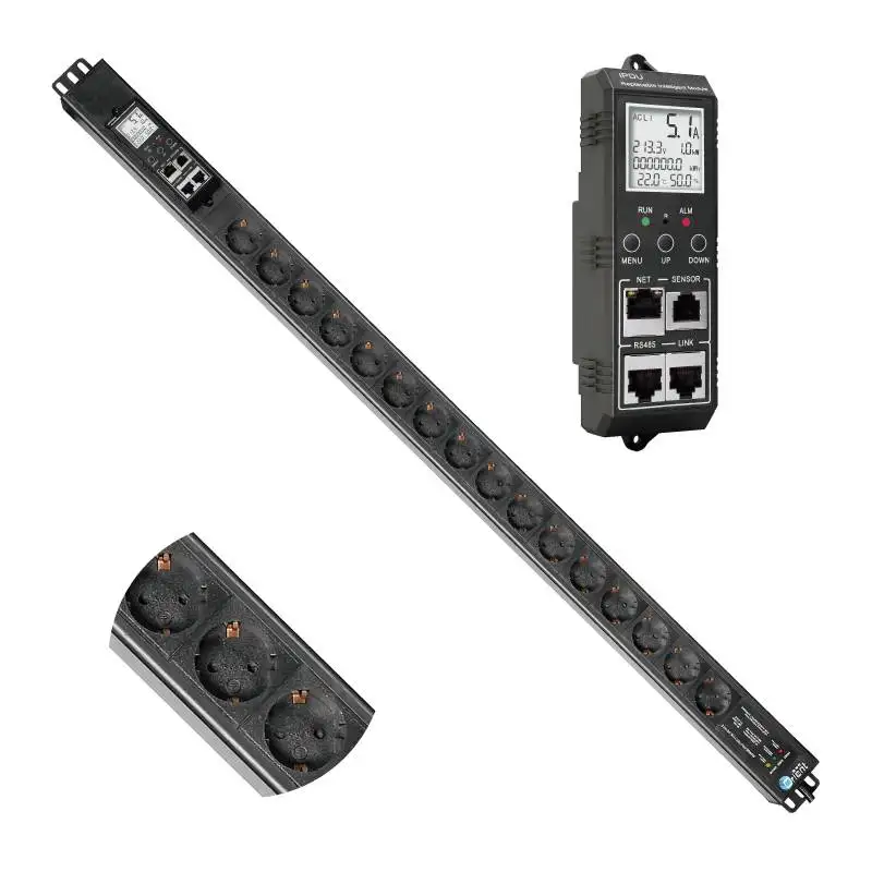 Power Tools Germany - ドイツ製ラックマウントリモートコントロールサージプロテクター、ドイツ製SNMP電源分配ユニット、スマート16シュコスメーター付きPDU（監視機能付き）