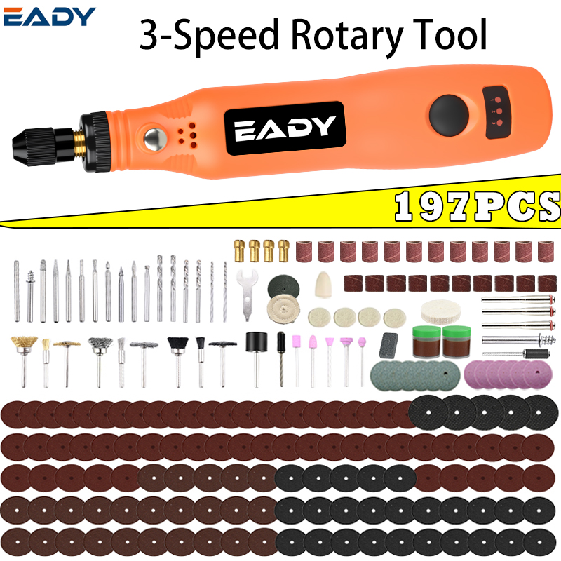 Power Tools Kits - USBコードレス回転工具キット – 金属研磨、模型製作、アクリル彫刻、木工彫刻用のミニ電動ドリル