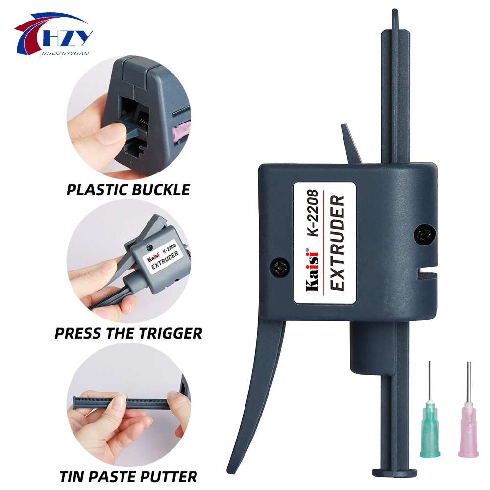 Power Tools Green Color - Kaisi K-2208 TubeMate はんだペースト押出機 2 針溶接グリーンオイルブースター接着剤ロッドブースター放電オイルパターツール