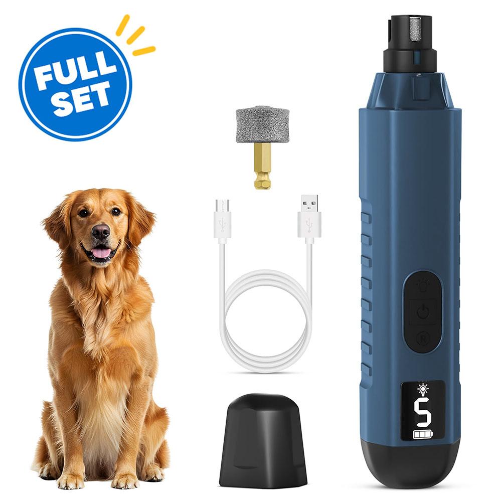 Power Tools Cat - 電動ペットネイルグラインダー 5段階速度調整、低騒音、犬猫用充電式、プロ仕様ペットネイルトリマーグルーミングツール