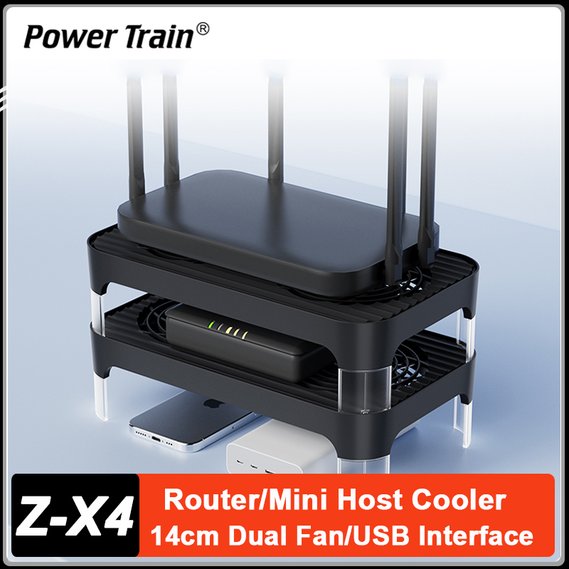 Power Tools Cat - パワートレイン Z-X4 USB 電源付きルーターファン 14CM デュアルファンルータークーラーベース