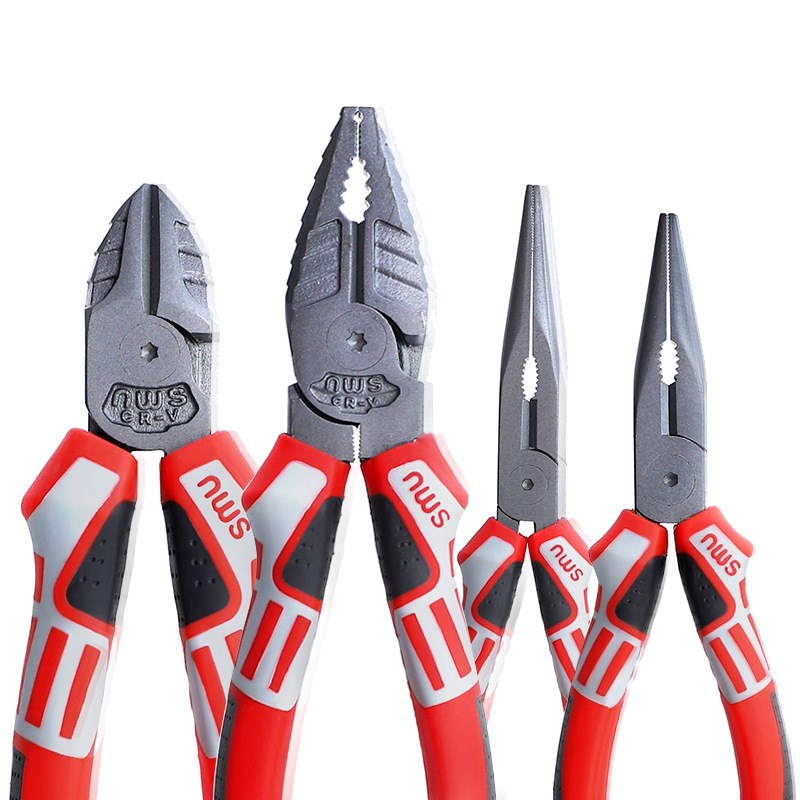 Power Tools Germany - 6 ''/7 ''/8 ''多機能ワイヤーカッタードイツ電気技師のペンチ肥厚クランプヘッドクロムバナジウム鋼電気技師ツール