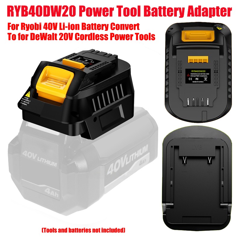 Power Tools Ryobi - HAKSINKY RYB40DW20 電動工具バッテリーアダプター リョービ40Vリチウムイオンバッテリーをデウォルト20Vコードレス電動工具に変換