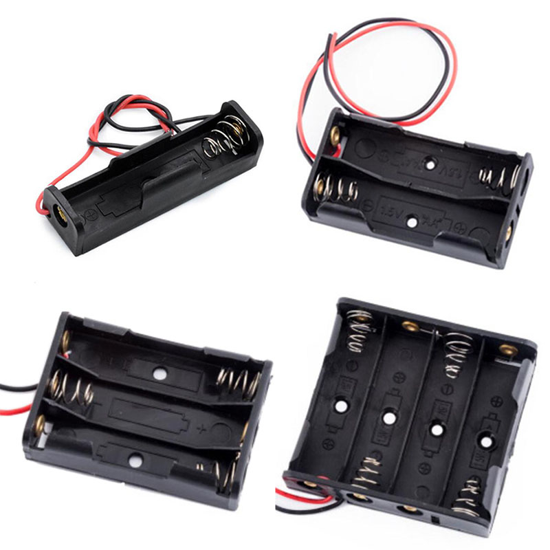 Power Tools Battery Repair - 1 2 3 4スロットポート AAサイズ電源バッテリー収納ケースボックスホルダー リード付き