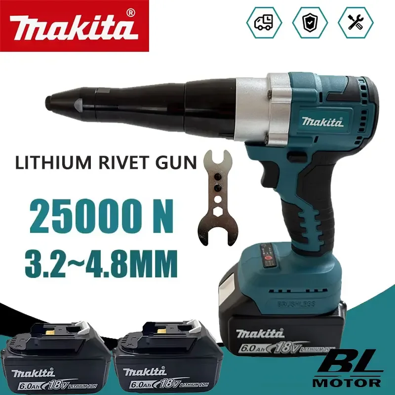 Power Tools Sheets - マキタ 25000N ブラシレス電動リベットガン コードレス 3.2-4.8mm リベットナットガン