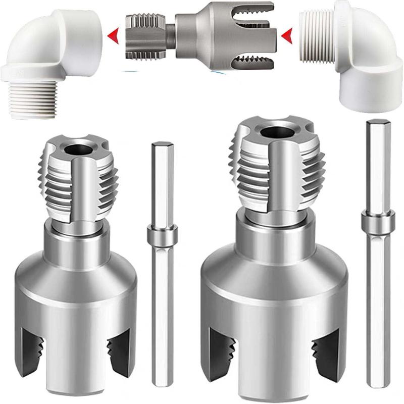 1セットパイプねじ切り工具一体型内外管ねじ切り工具電動ドリル - Power Tools Kits のレビューと価格