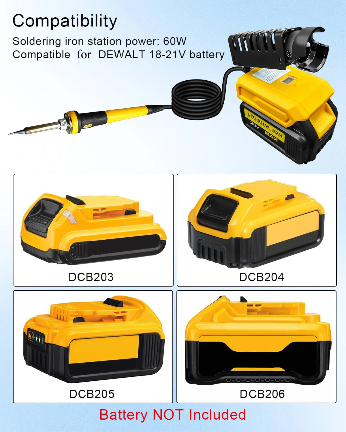 ポータブルはんだごてキット、Dewalt 20Vバッテリー対 - Power Tools Battery Repair のレビューと価格