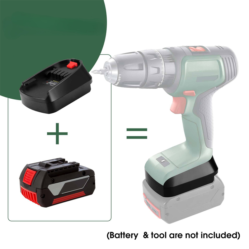 バッテリーアダプター ボッシュ/デウォル/マキタ/ミルウォー - Power Tools Green Color のレビューと価格