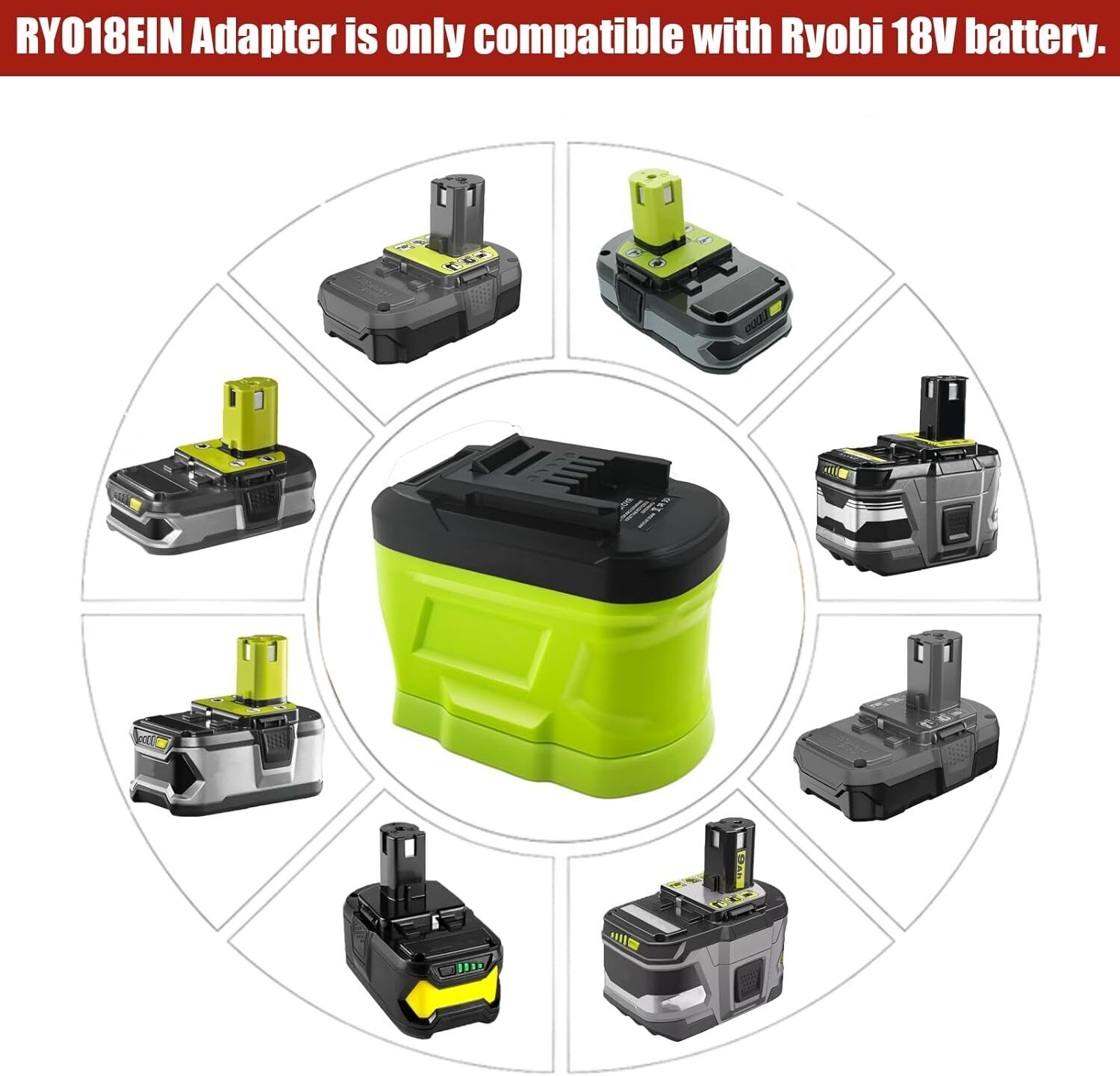 リョービ 18V リチウムイオンバッテリー用バッテリーアダプ - Power Tools Ryobi のレビューと価格
