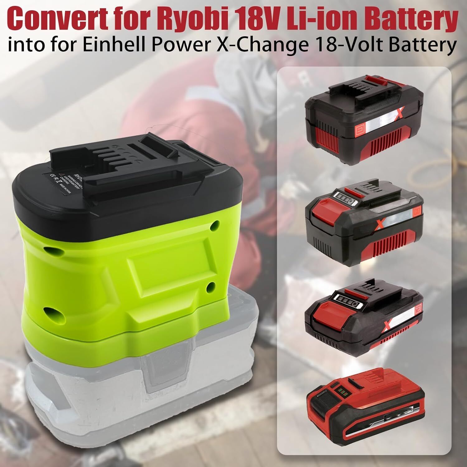 リョービ 18V リチウムイオンバッテリー用バッテリーアダプ - Power Tools Ryobi のレビューと価格