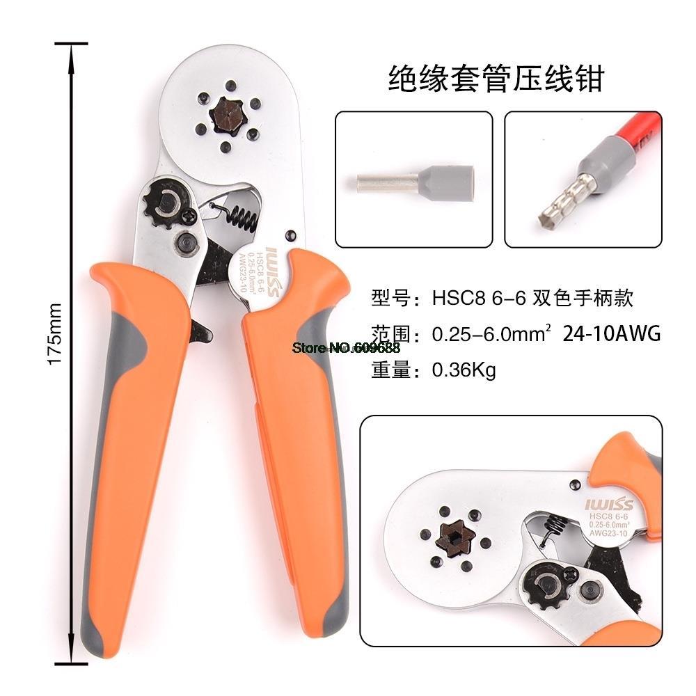 Iwiss-フェルール圧着工具、ラチェット、自己調整可能な圧 - Power Tools Germany のレビューと価格