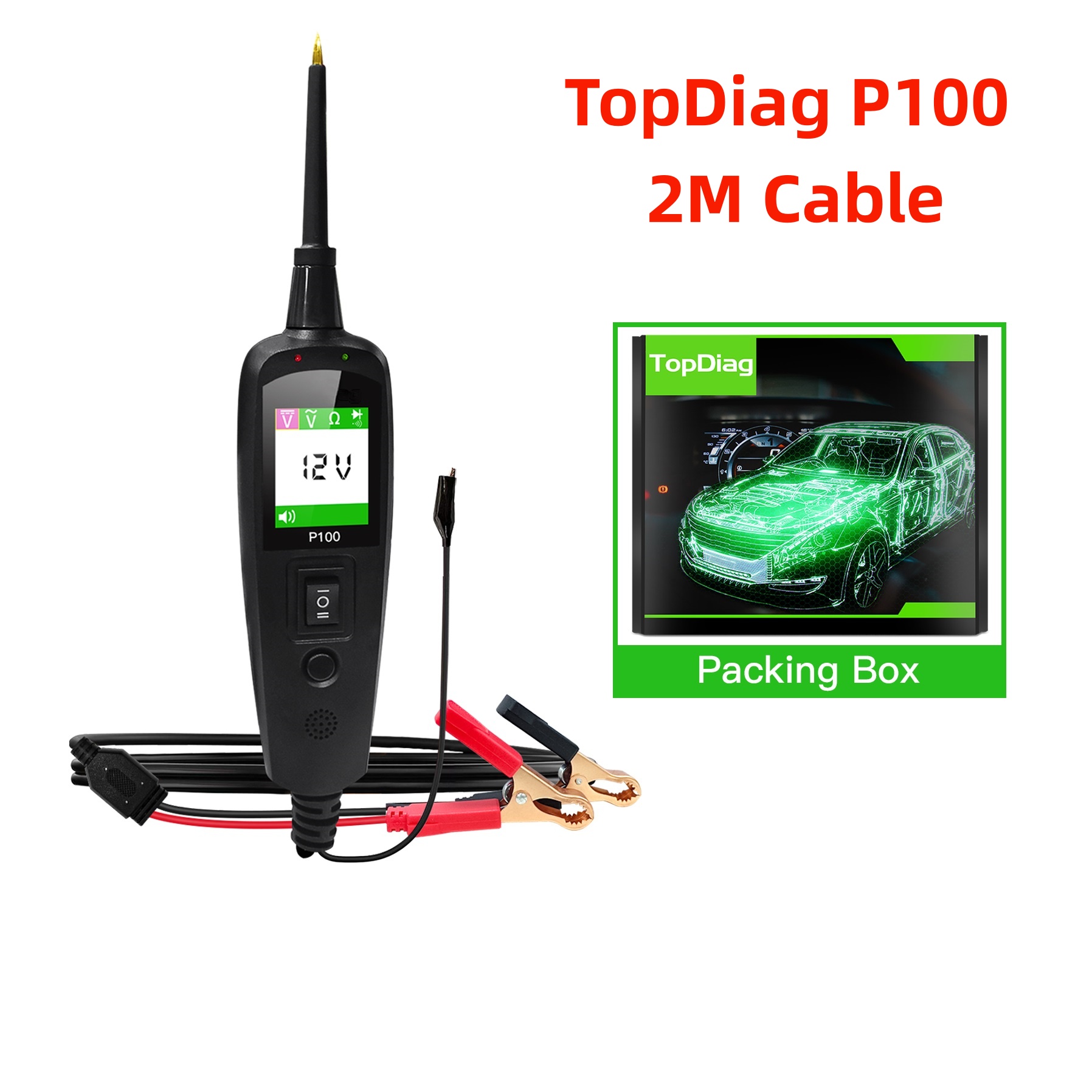 TopDiag P100 2M 車用電気回路テスター 2V  - Power Tools Kits のレビューと価格