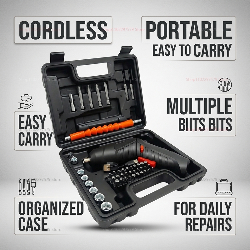 47点充電式電動ドライバーセット 3.6Vコードレスリチウム - Power Tools Battery Repair のレビューと価格