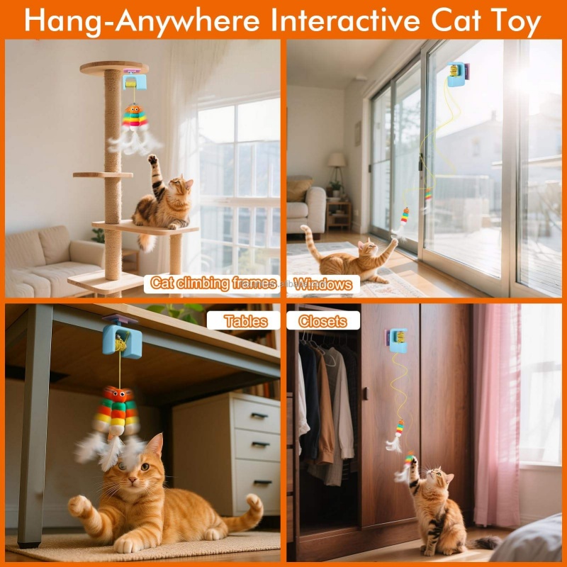 新しい電動猫のおもちゃ 2本のロープ スマートハンギングドア - Power Tools Cat のレビューと価格