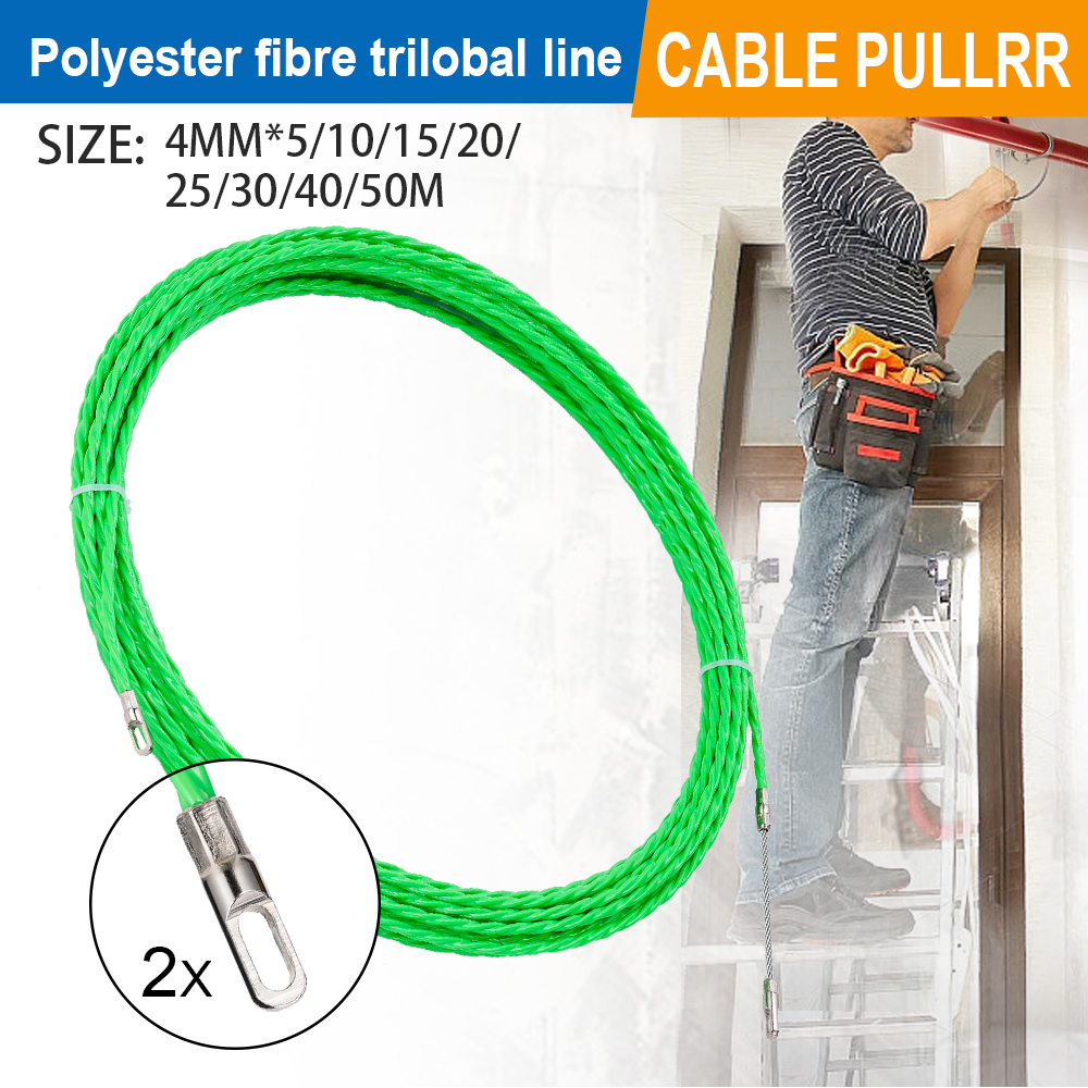 4mmファイバーグラス製フィッシュテープケーブルプーラー 5 - Power Tools Green Color のレビューと価格
