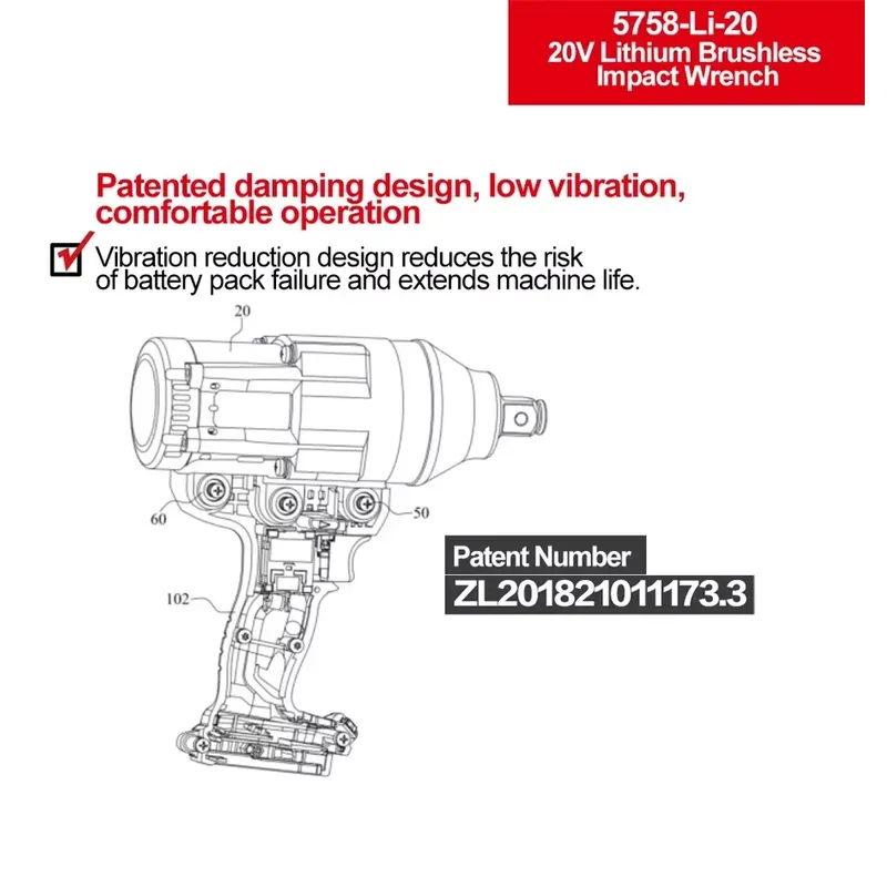 デボン 20V 大トルク 3段階トルク設定 インパクトレンチ - Power Tools Cordless のレビューと価格
