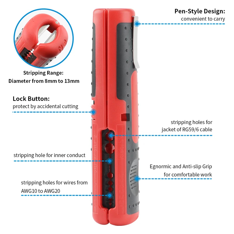 多機能ケーブルワイヤーストリッパーカッタープライヤーハンドツ - Power Tools Germany のレビューと価格