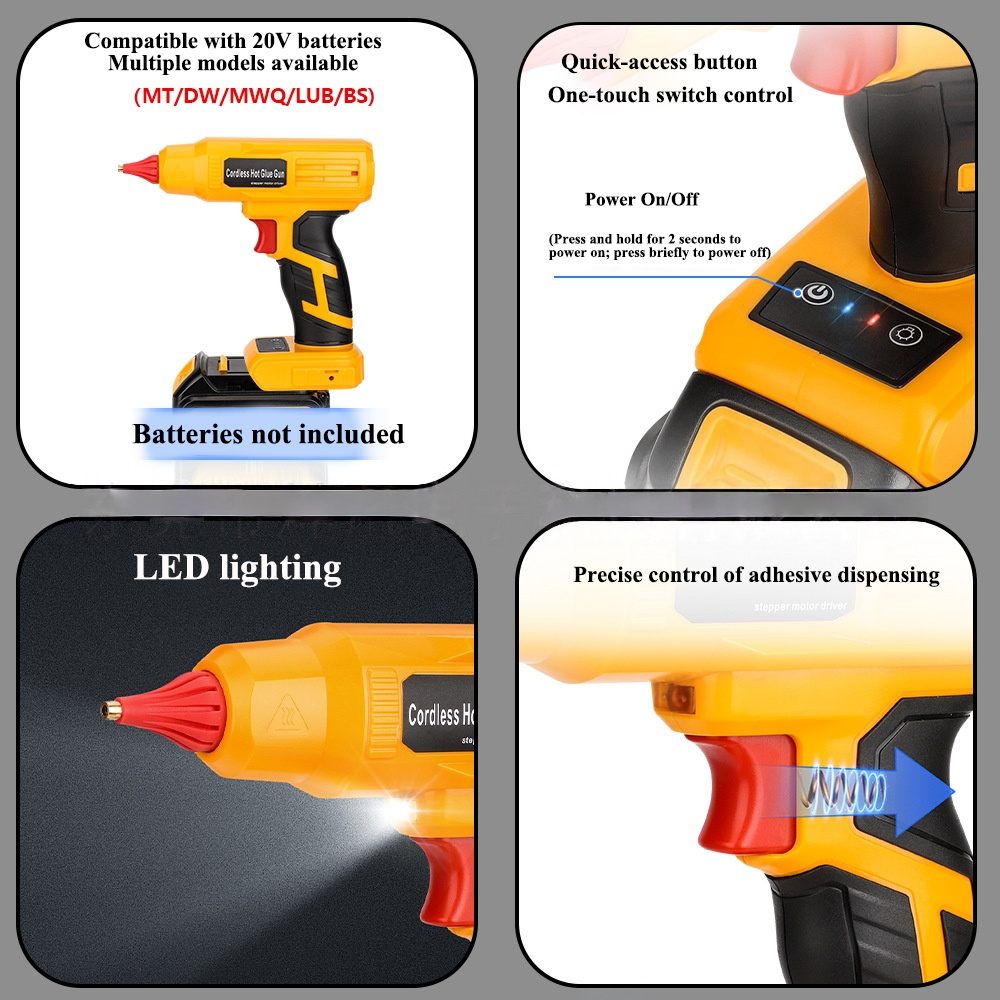 ワイヤレスホットメルトデジタルディスプレイディスペンシングガ - Power Tools Ryobi のレビューと価格