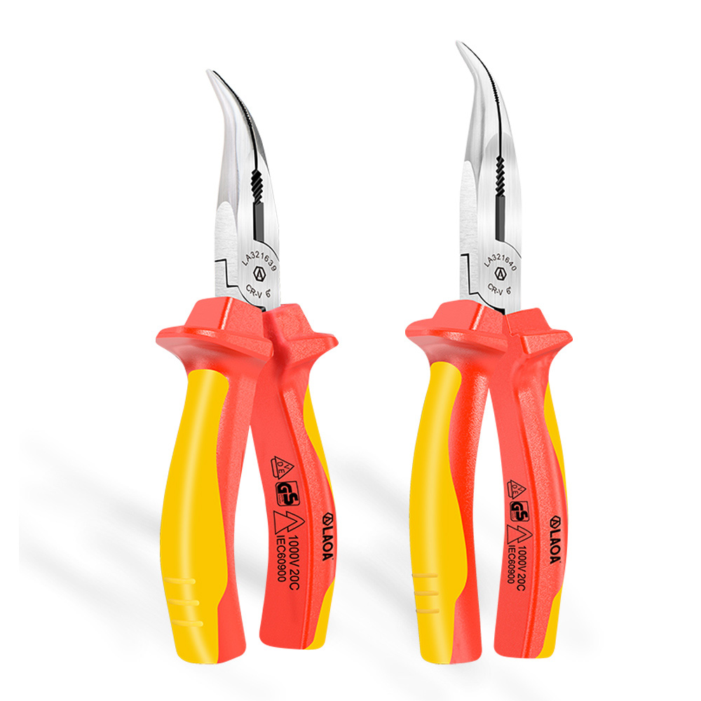 絶縁曲先ニードルノーズプライヤー Cr-V ワイヤーカッター - Power Tools Germany のレビューと価格