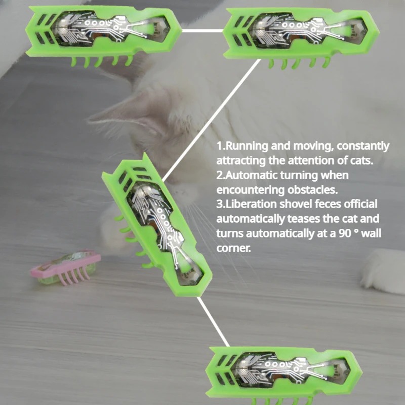 猫のおもちゃ 光る電動ワーム ペットインタラクティブパズル  - Power Tools Cat のレビューと価格