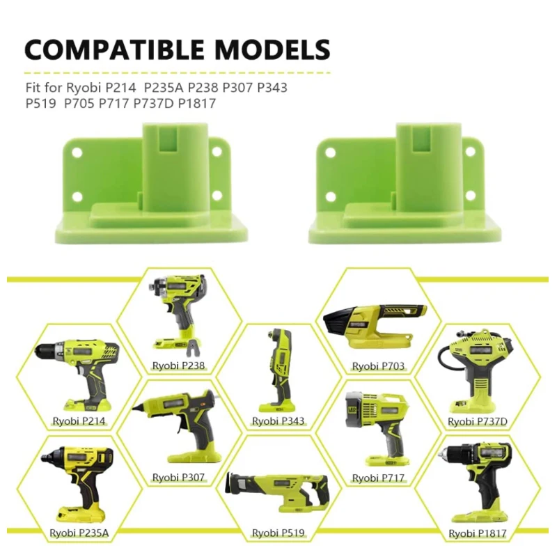 リョービホルダー 12V-18V バッテリーウォールマウント - Power Tools Ryobi のレビューと価格