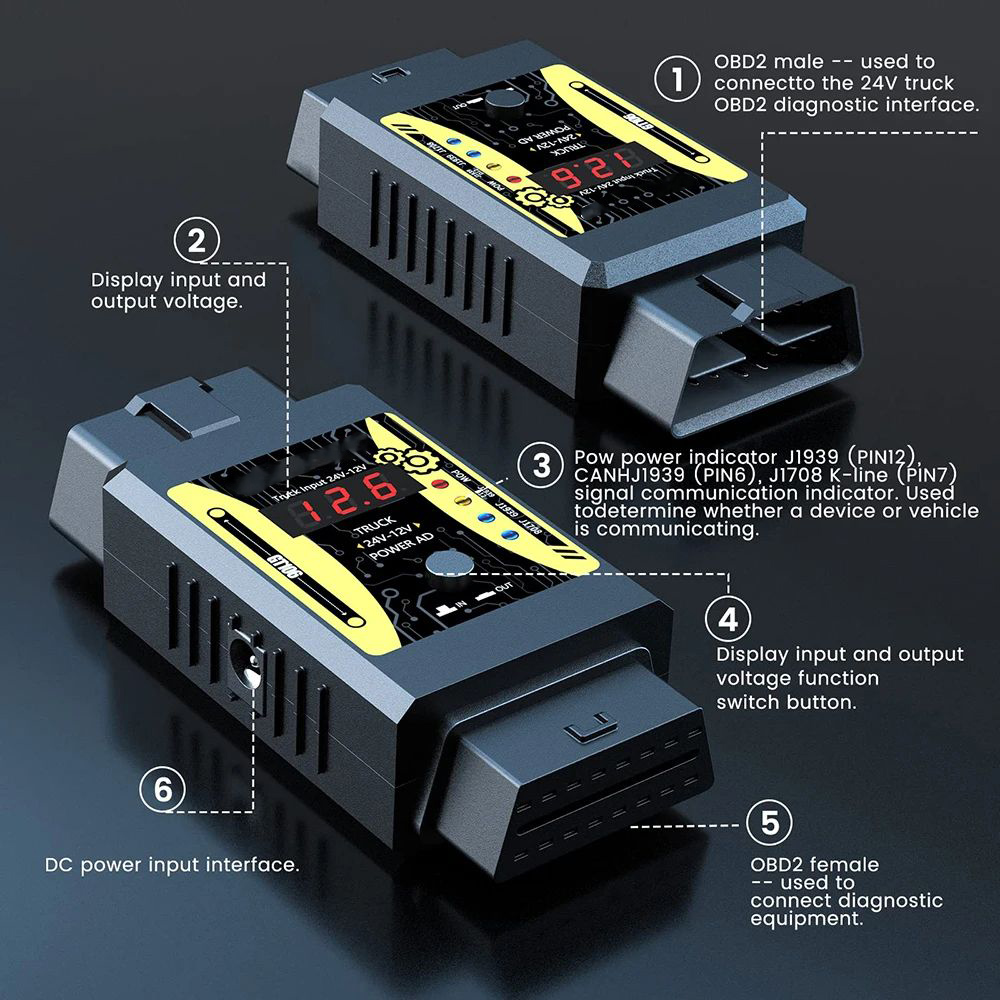 Godiag GT106 Plus大型トラック用アダプター  - Power Quality Tools のレビューと価格