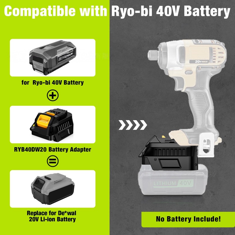 HAKSINKY RYB40DW20 電動工具バッテリーアダ - Power Tools Ryobi のレビューと価格